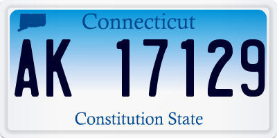 CT license plate AK17129