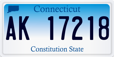 CT license plate AK17218