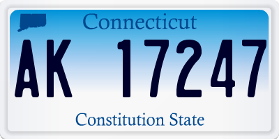 CT license plate AK17247