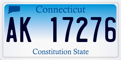 CT license plate AK17276