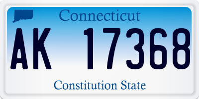 CT license plate AK17368