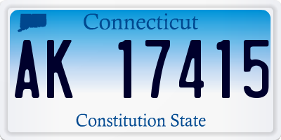 CT license plate AK17415