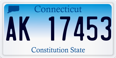 CT license plate AK17453