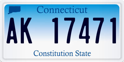 CT license plate AK17471