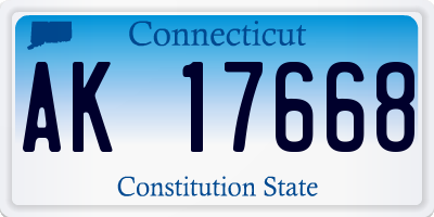 CT license plate AK17668