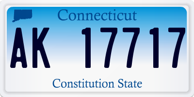 CT license plate AK17717