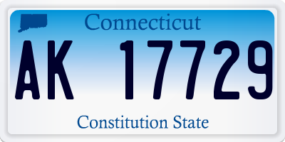 CT license plate AK17729