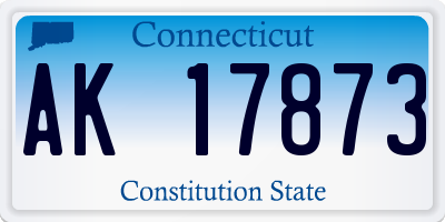 CT license plate AK17873