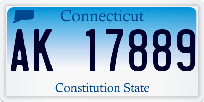 CT license plate AK17889