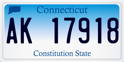 CT license plate AK17918