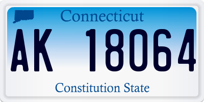 CT license plate AK18064