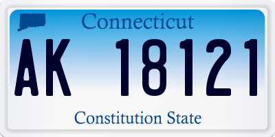 CT license plate AK18121