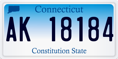 CT license plate AK18184