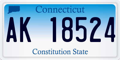 CT license plate AK18524