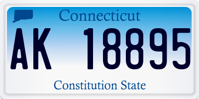 CT license plate AK18895