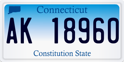 CT license plate AK18960