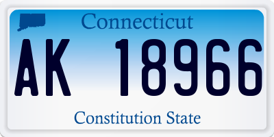 CT license plate AK18966