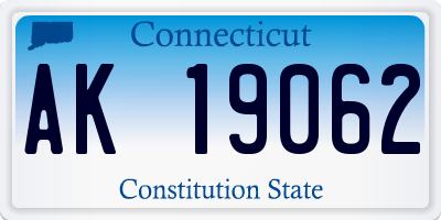 CT license plate AK19062