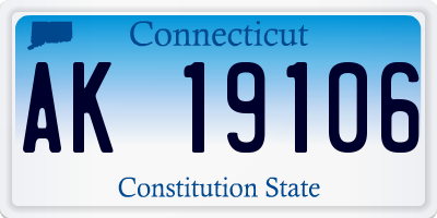 CT license plate AK19106