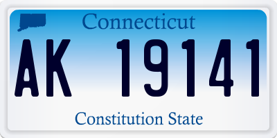 CT license plate AK19141