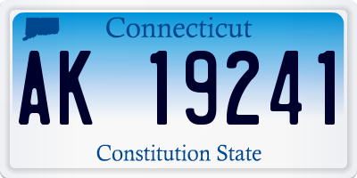 CT license plate AK19241