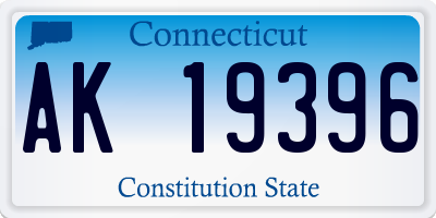 CT license plate AK19396