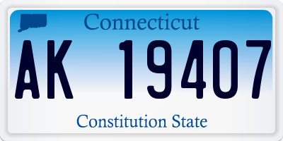 CT license plate AK19407