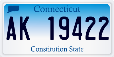 CT license plate AK19422