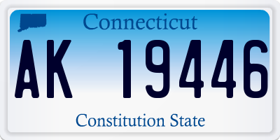 CT license plate AK19446