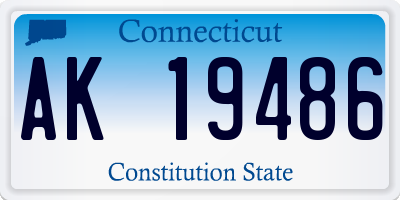 CT license plate AK19486