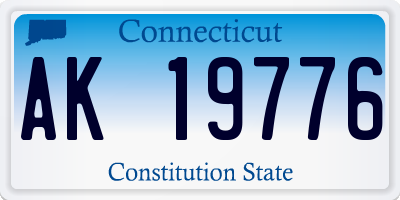 CT license plate AK19776