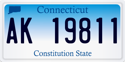CT license plate AK19811
