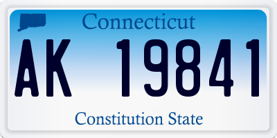 CT license plate AK19841