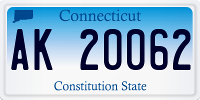 CT license plate AK20062