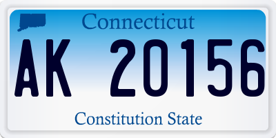 CT license plate AK20156