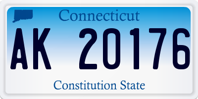 CT license plate AK20176