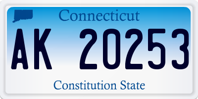 CT license plate AK20253