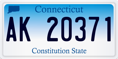 CT license plate AK20371