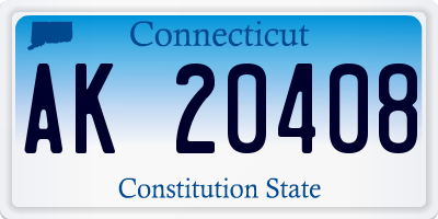 CT license plate AK20408