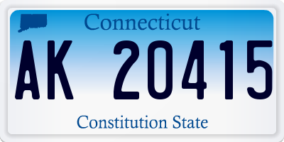 CT license plate AK20415