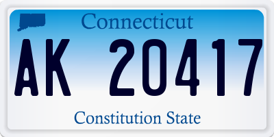 CT license plate AK20417