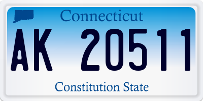 CT license plate AK20511