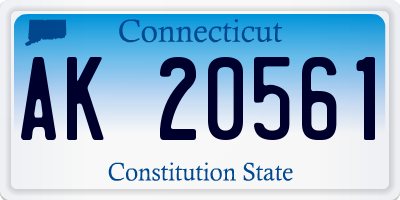 CT license plate AK20561