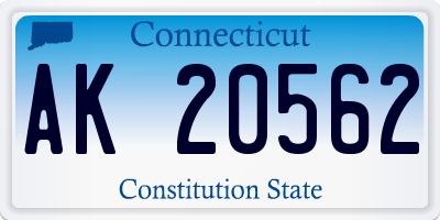 CT license plate AK20562