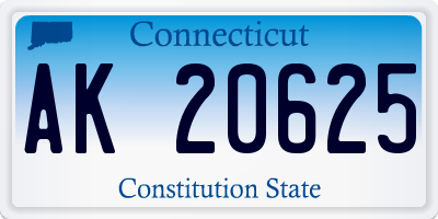 CT license plate AK20625