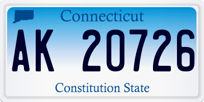 CT license plate AK20726