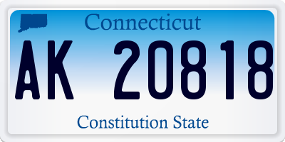 CT license plate AK20818