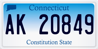 CT license plate AK20849