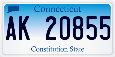 CT license plate AK20855