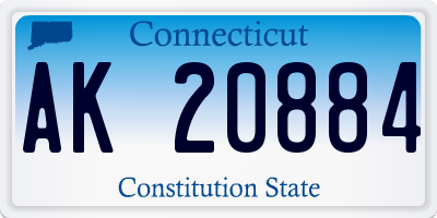 CT license plate AK20884